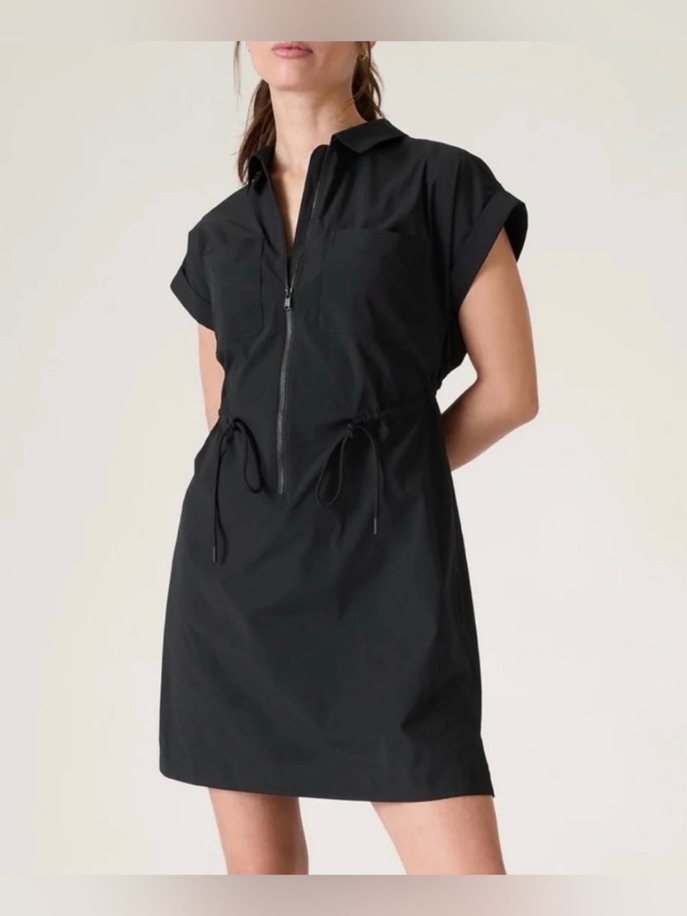Athleta Black Topspin Dress Sz S
